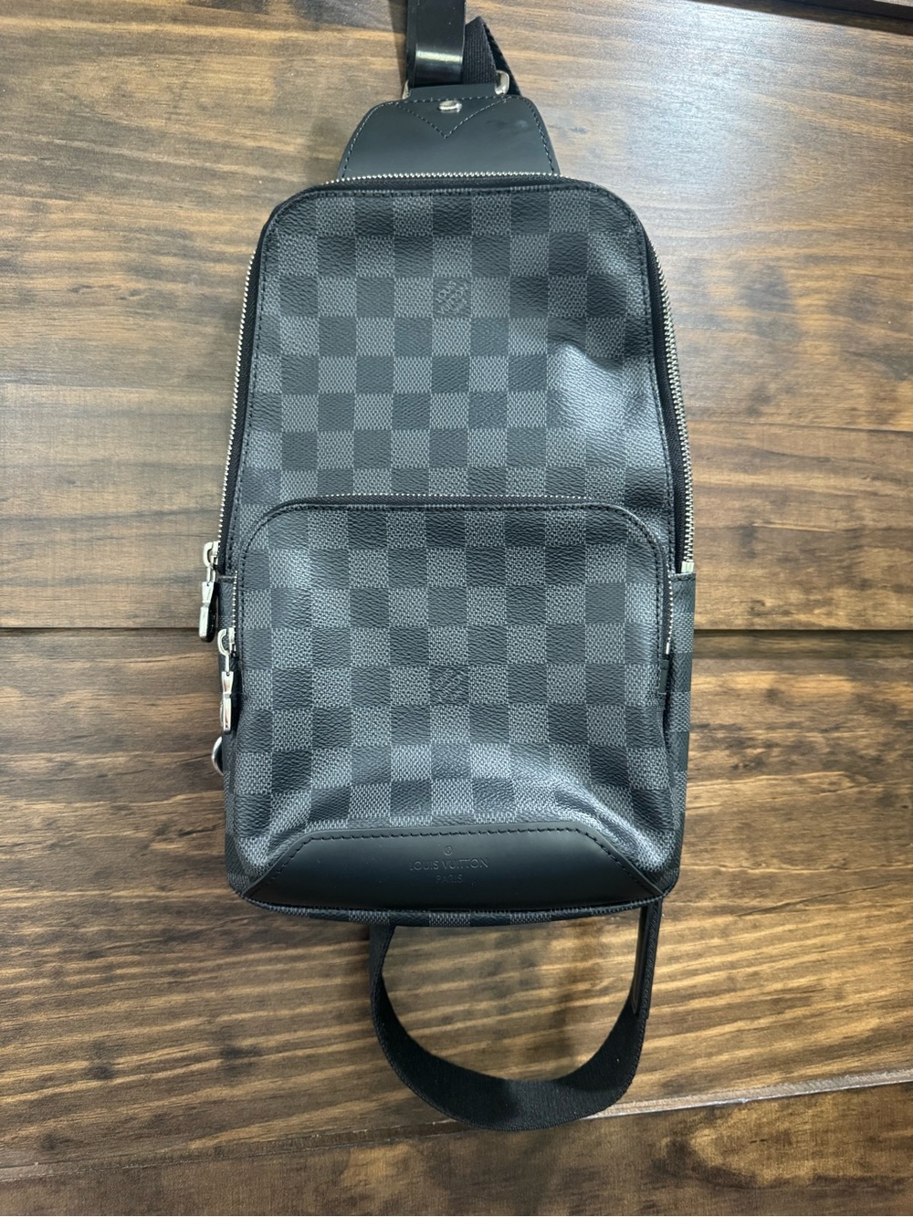FULL SET Louis Vuitton Avenue Sling Bag Damier Graphite N41719